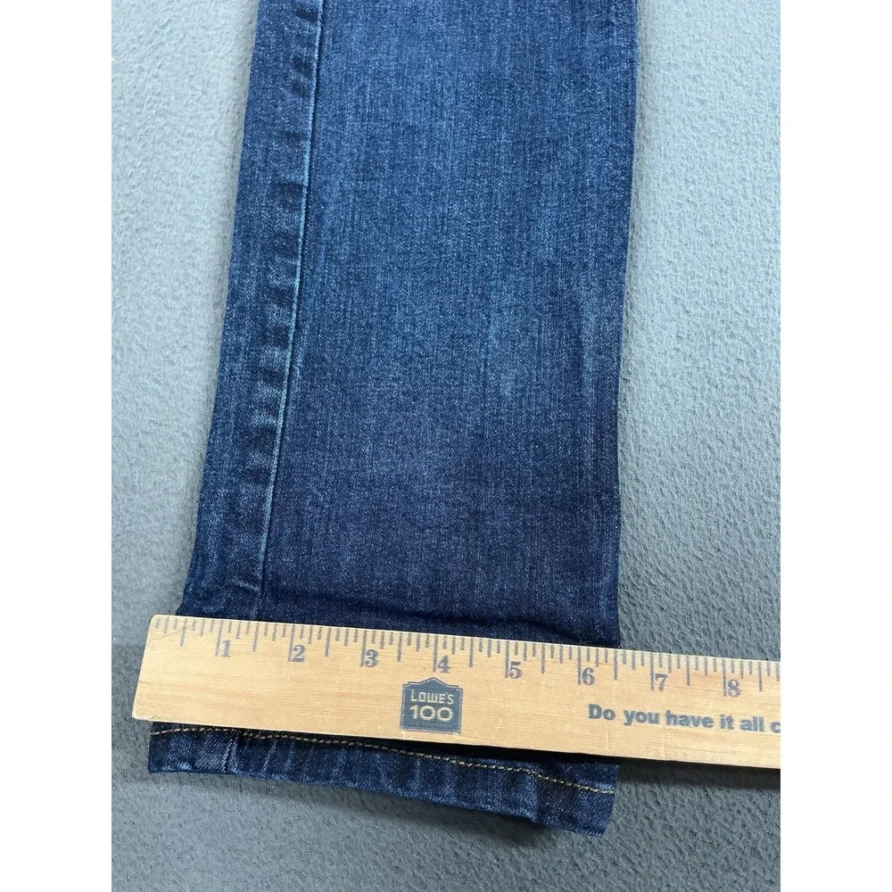 Frank And Oak Dylan‎ Slim Jeans Mens 35x32 Medium Blue Straight Stretch Denim